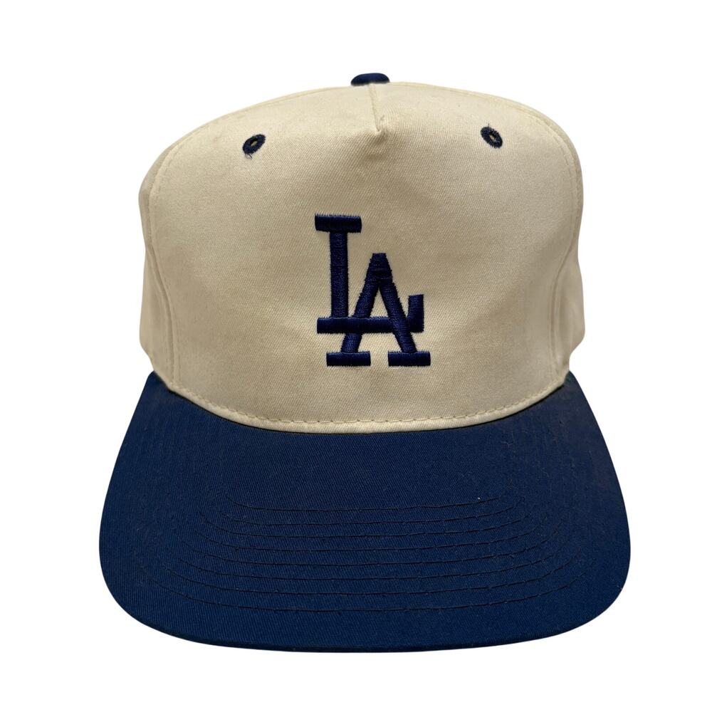 VTG 90's Los Angeles Dodgers Adjustable Snapback Baseball Hat New Era White